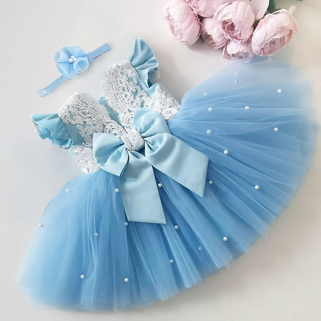 Toddler Baby Girls Lace Dresses Flower