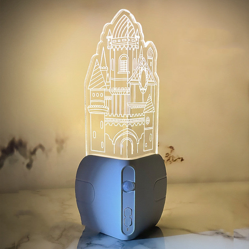 Corner Lamp Castle Atmosphere Corner Night Lamp Bedside Aisle Corridor Home Night Charging Protection Wall Home Decor