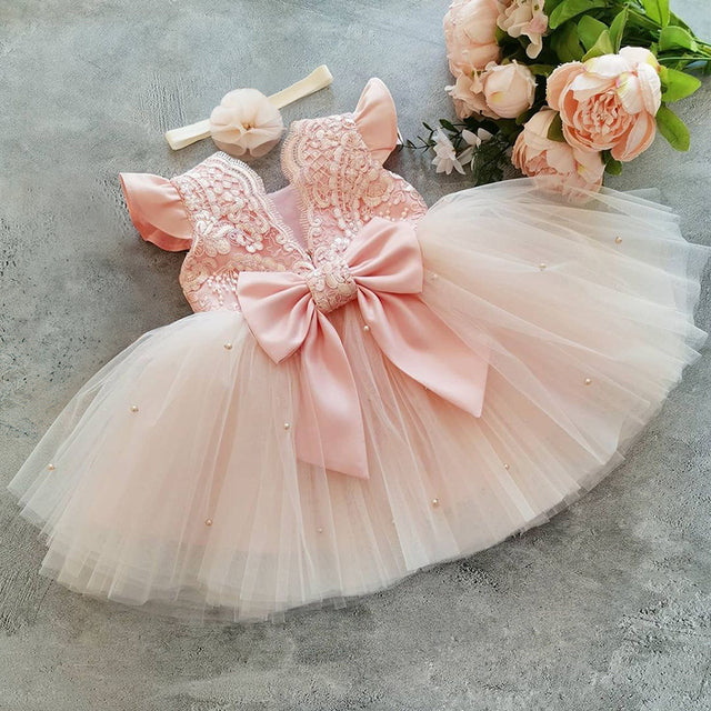 Toddler Baby Girls Lace Dresses Flower