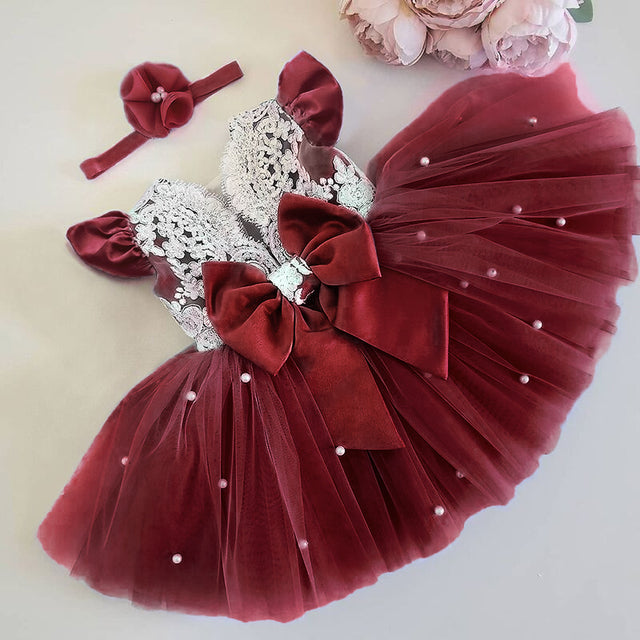 Toddler Baby Girls Lace Dresses Flower