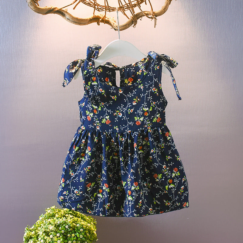 Summer New Girls' Dresses Baby Sleeveless Floral Skirts Children's Skirts